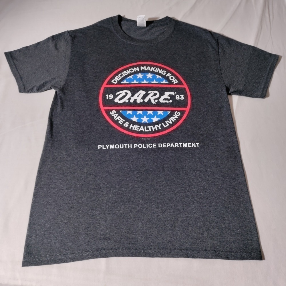 Plymouth PD Decision Making for DARE program Sz Small t-shirt - Imperfect